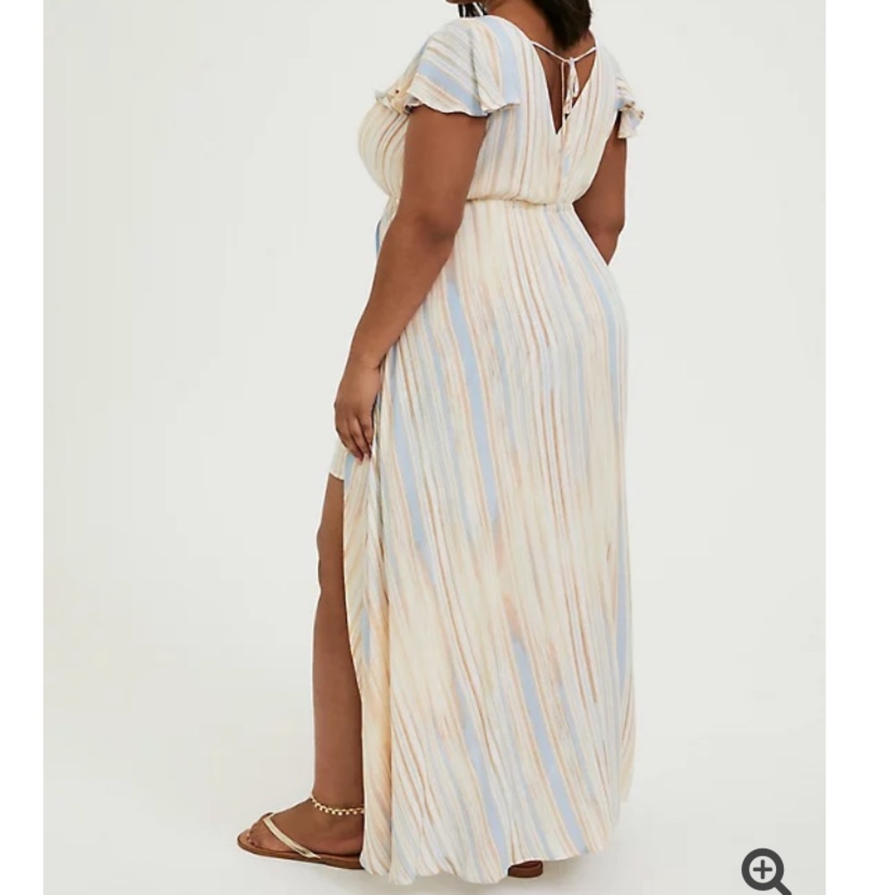 Stripe pastel crinkled gauze torrid 2 romper NWT